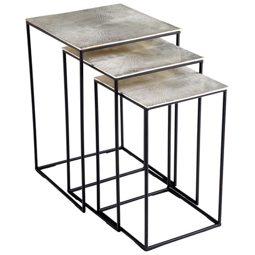 Myhouse Lighting Cyan - 09717 - Nesting Tables - Raw Nickel And Black