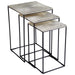 Myhouse Lighting Cyan - 09717 - Nesting Tables - Raw Nickel And Black