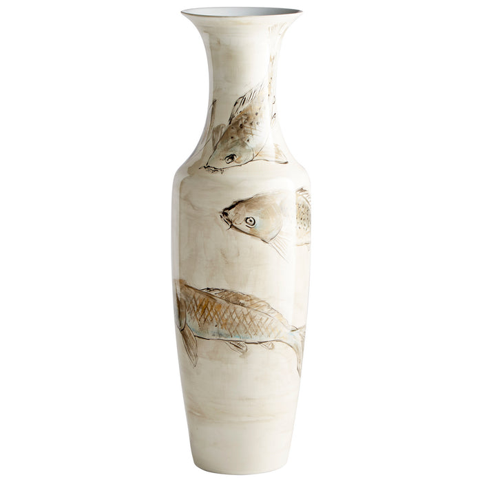 Myhouse Lighting Cyan - 09883 - Vase - Tan And Ivory