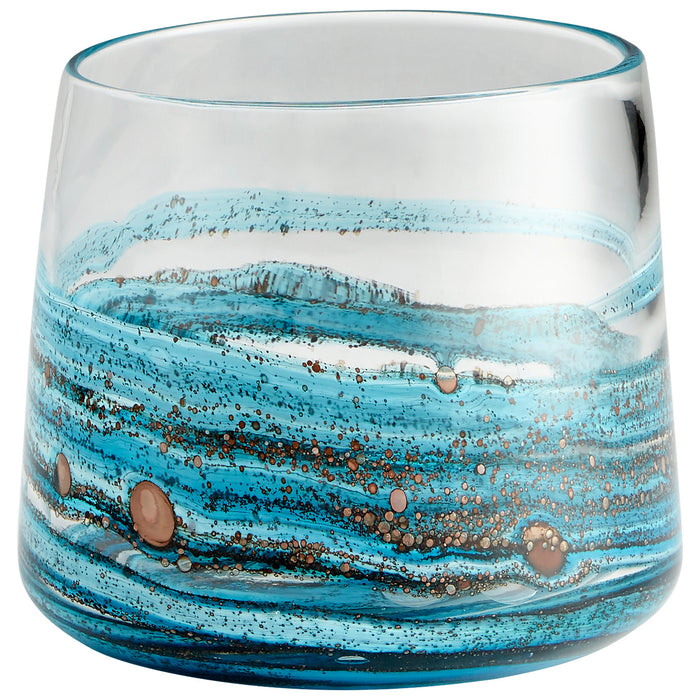 Myhouse Lighting Cyan - 09984 - Vase - Blue//Gold Dust