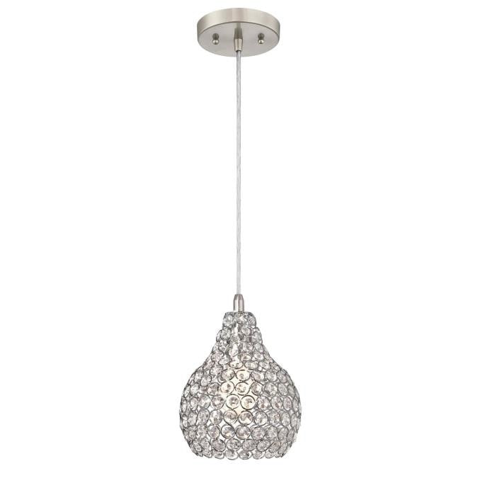 Myhouse Lighting Westinghouse Lighting - 6103700 - One Light Mini Pendant - Kelcie - Brushed Nickel