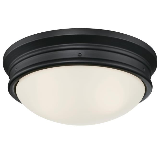 Myhouse Lighting Westinghouse Lighting - 6324100 - Two Light Flush Mount - Meadowbrook - Matte Black