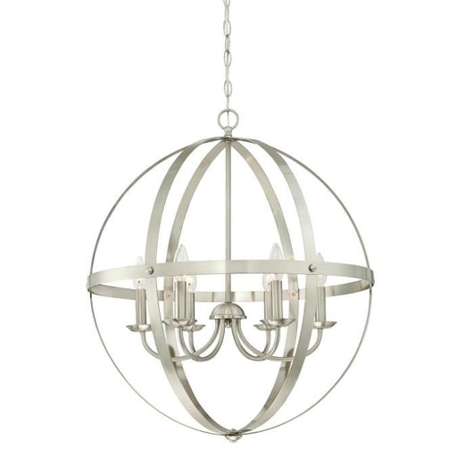 Myhouse Lighting Westinghouse Lighting - 6328300 - Six Light Chandelier - Stella Mira - Brushed Nickel