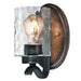 Myhouse Lighting Westinghouse Lighting - 6331600 - One Light Wall Fixture - Barnwell - Textured Iron And Barnwood