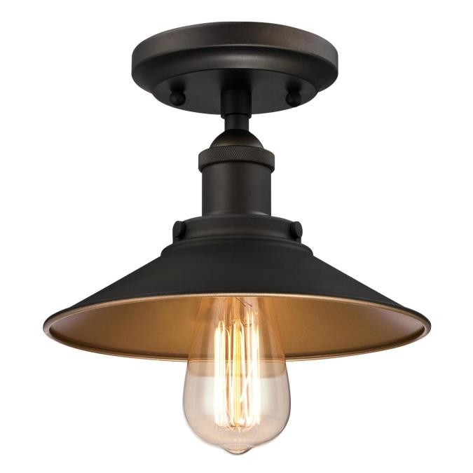 Myhouse Lighting Westinghouse Lighting - 6336000 - One Light Semi-Flush Mount - Louis - Oil Rubbed Bronze