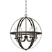 Myhouse Lighting Westinghouse Lighting - 6339000 - Six Light Chandelier - Stella Mira - Oil Rubbed Bronze With Highlights