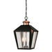 Myhouse Lighting Westinghouse Lighting - 6339100 - Three Light Pendant - Valley Forge - Matte Black With Washed Copper Accents