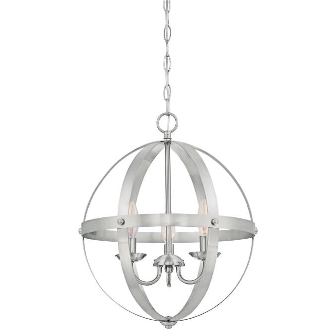 Myhouse Lighting Westinghouse Lighting - 6341900 - Three Light Pendant - Stella Mira - Brushed Nickel