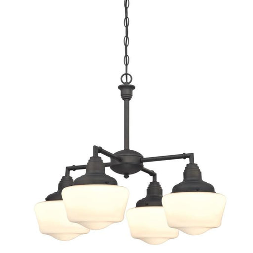 Myhouse Lighting Westinghouse Lighting - 6342000 - Four Light Chandelier/Semi-Flush Mount - Scholar - Oil Rubbed Bronze