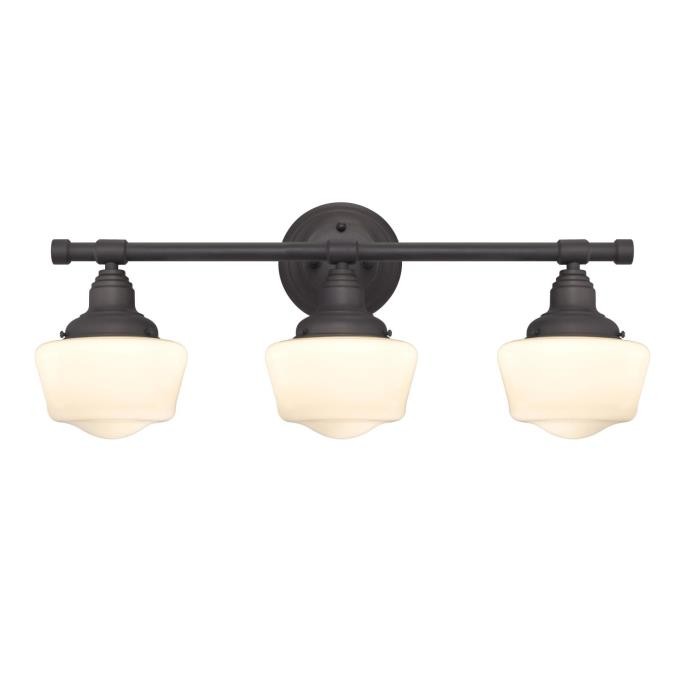 Myhouse Lighting Westinghouse Lighting - 6342100 - Three Light Wall Sconce - Scholar - Oil Rubbed Bronze