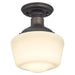 Myhouse Lighting Westinghouse Lighting - 6342200 - One Light Semi-Flush Mount - Scholar - Oil Rubbed Bronze