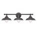 Myhouse Lighting Westinghouse Lighting - 6343400 - Three Light Wall Sconce - Iron Hill - Oil Rubbed Bronze With Highlights