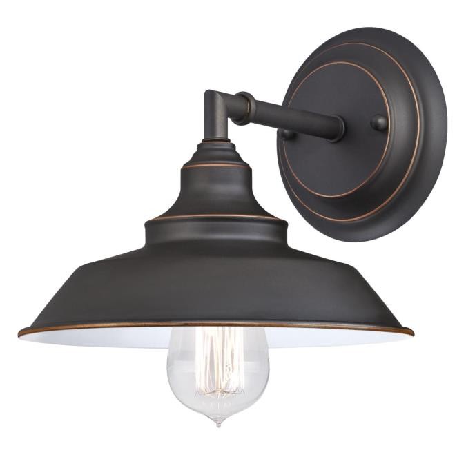 Myhouse Lighting Westinghouse Lighting - 6343500 - One Light Wall Fixture - Iron Hill - Oil Rubbed Bronze With Highlights