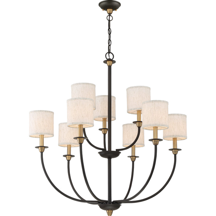 Myhouse Lighting Quoizel - ADY5009OZ - Nine Light Chandelier - Audley - Old Bronze