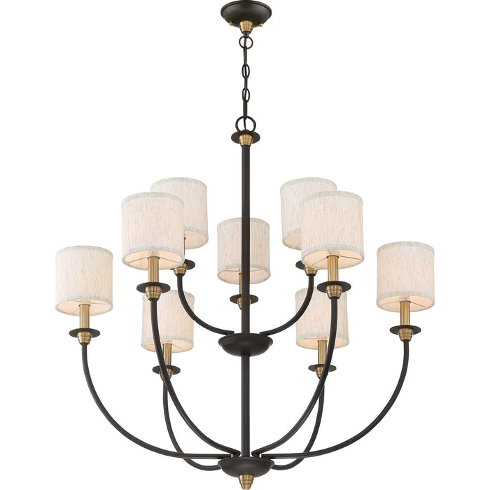 Myhouse Lighting Quoizel - ADY5009OZ - Nine Light Chandelier - Audley - Old Bronze