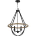 Myhouse Lighting Quoizel - BRL2823EK - Four Light Pendant - Bartlett - Earth Black