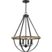 Myhouse Lighting Quoizel - BRL2823EK - Four Light Pendant - Bartlett - Earth Black