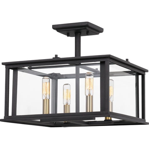 Myhouse Lighting Quoizel - CDL1714EK - Four Light Semi-Flush Mount - Citadel - Earth Black