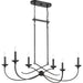 Myhouse Lighting Quoizel - CLL638OK - Six Light Island Chandelier - Calligraphy - Old Black Finish