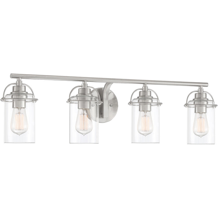 Myhouse Lighting Quoizel - EMR8604BN - Four Light Bath Fixture - Emerson - Brushed Nickel