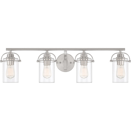 Myhouse Lighting Quoizel - EMR8604BN - Four Light Bath Fixture - Emerson - Brushed Nickel