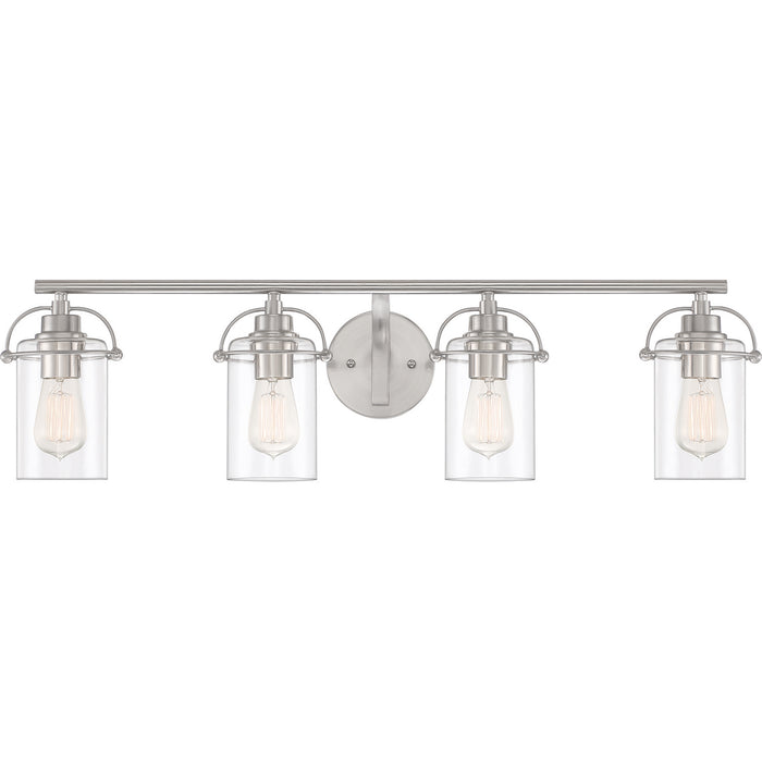 Myhouse Lighting Quoizel - EMR8604BN - Four Light Bath Fixture - Emerson - Brushed Nickel