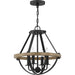 Myhouse Lighting Quoizel - BRL1716EK - Four Light Semi-Flush Mount - Bartlett - Earth Black