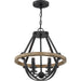 Myhouse Lighting Quoizel - BRL1716EK - Four Light Semi-Flush Mount - Bartlett - Earth Black