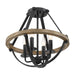 Myhouse Lighting Quoizel - BRL1716EK - Four Light Semi-Flush Mount - Bartlett - Earth Black