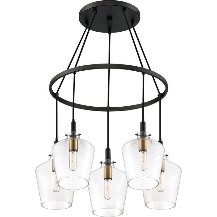 Myhouse Lighting Quoizel - JUN5005EK - Five Light Chandelier - June - Earth Black