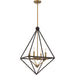 Myhouse Lighting Quoizel - LVR5204WT - Four Light Foyer Pendant - Louvre - Western Bronze