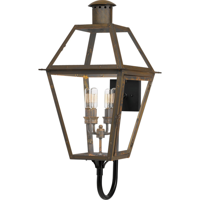 Myhouse Lighting Quoizel - RO8414IZ - Four Light Outdoor Wall Lantern - Rue De Royal - Industrial Bronze