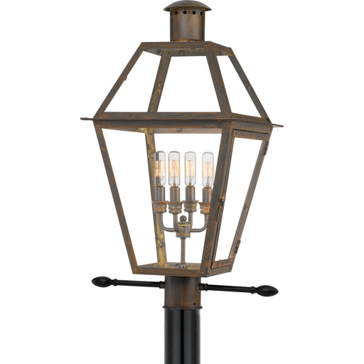 Myhouse Lighting Quoizel - RO9014IZ - Four Light Outdoor Post Mount - Rue De Royal - Industrial Bronze