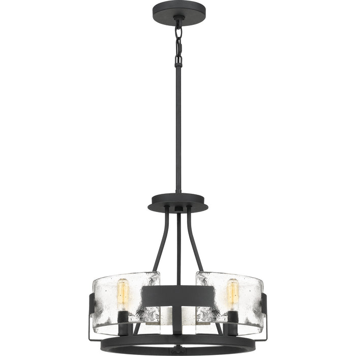 Myhouse Lighting Quoizel - STM1716BA - Four Light Semi-Flush Mount - Stratum - Royal Ebony