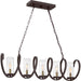 Myhouse Lighting Quoizel - TMT540WT - Five Light Island Chandelier - Tumult - Western Bronze