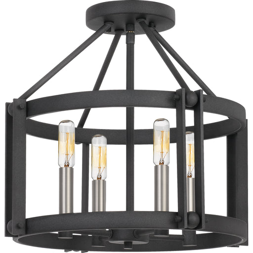 Myhouse Lighting Quoizel - VC1716MB - Four Light Semi-Flush Mount - Victor - Mottled Black