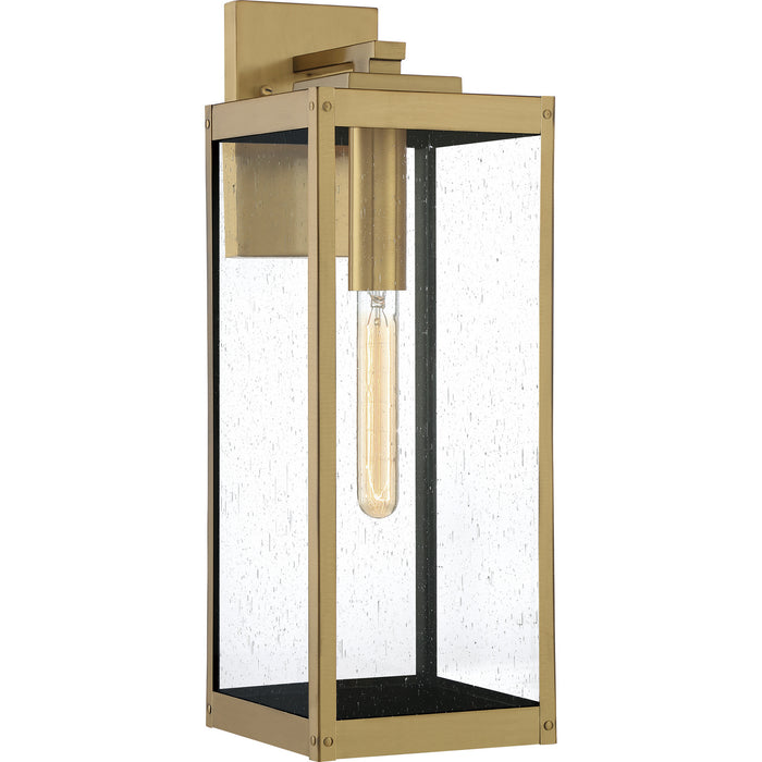 Myhouse Lighting Quoizel - WVR8407A - One Light Outdoor Wall Lantern - Westover - Antique Brass