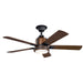 Myhouse Lighting Kichler - 300052DBK - 52"Ceiling Fan - Colerne - Distressed Black