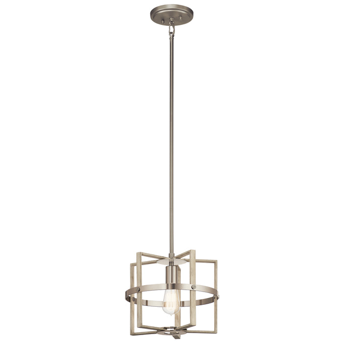 Myhouse Lighting Kichler - 44291WWW - One Light Pendant - Peyton - White Washed Wood