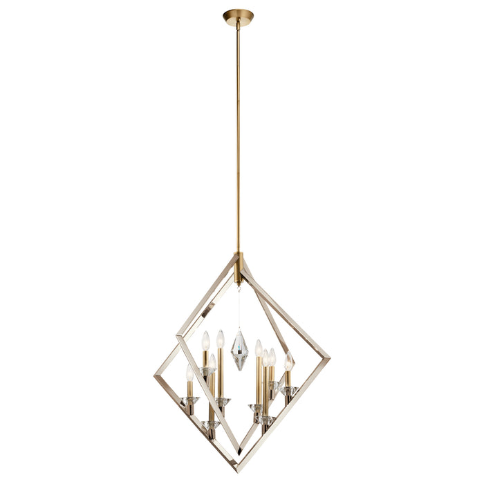 Myhouse Lighting Kichler - 43052PN - Eight Light Foyer Pendant - Layan - Polished Nickel