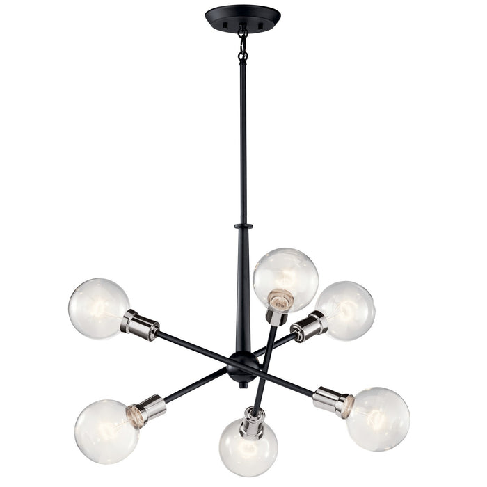 Myhouse Lighting Kichler - 43095BK - Six Light Chandelier - Armstrong - Black