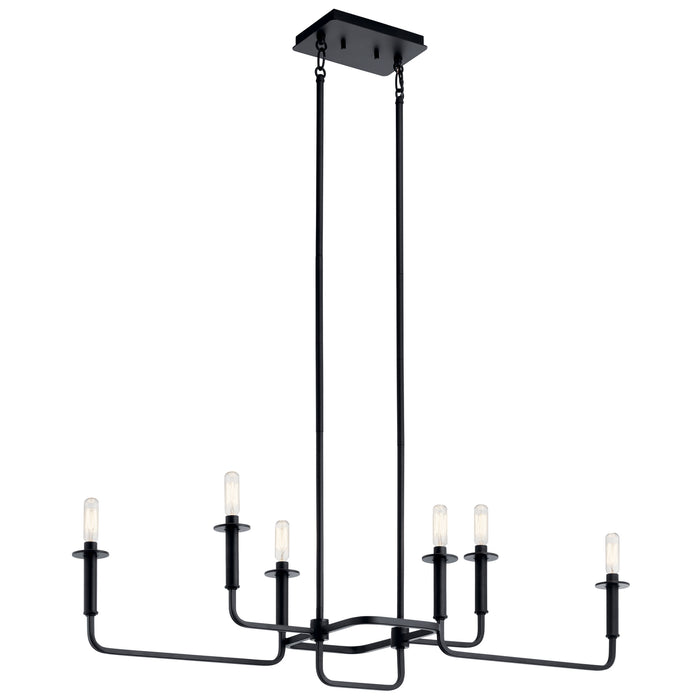 Myhouse Lighting Kichler - 43362BK - Six Light Linear Chandelier - Alden - Black