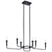 Myhouse Lighting Kichler - 43362BK - Six Light Linear Chandelier - Alden - Black