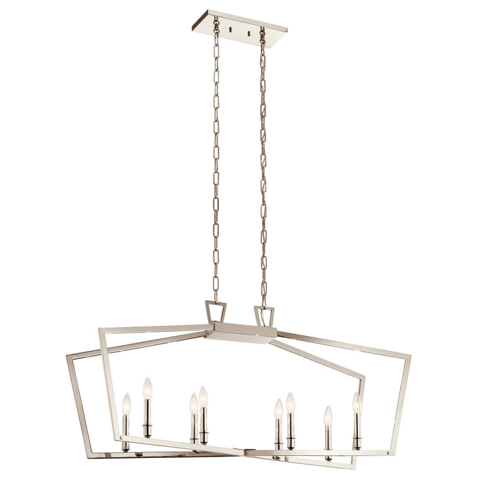 Myhouse Lighting Kichler - 43494PN - Eight Light Linear Chandelier - Abbotswell - Polished Nickel