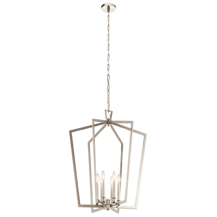 Myhouse Lighting Kichler - 43495PN - Six Light Chandelier - Abbotswell - Polished Nickel