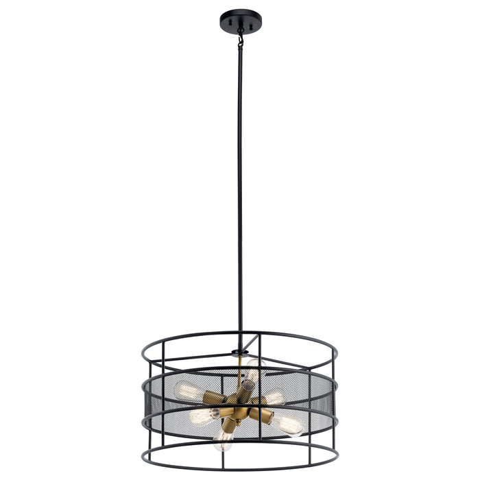 Myhouse Lighting Kichler - 43594BK - Six Light Pendant - Piston - Black