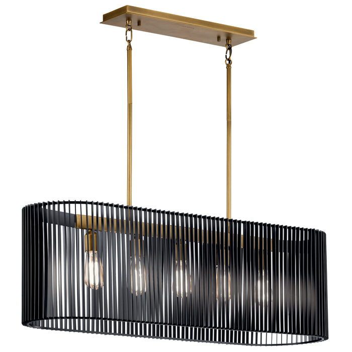 Myhouse Lighting Kichler - 44168BK - Five Light Linear Chandelier - Linara - Black