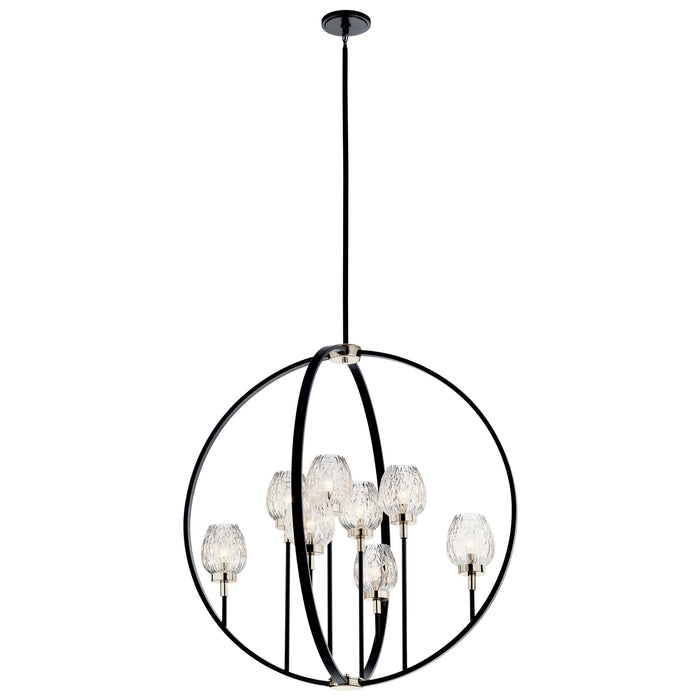 Myhouse Lighting Kichler - 44240BK - Eight Light Chandelier - Moyra - Black