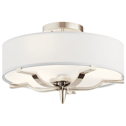 Myhouse Lighting Kichler - 44314PN - Three Light Flush Mount - Kinsey - Polished Nickel