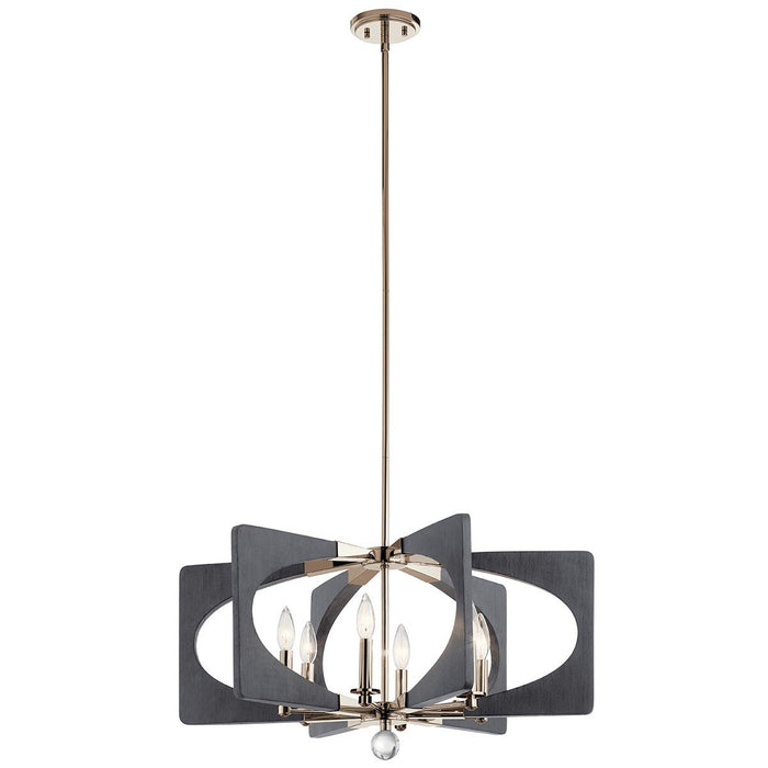 Myhouse Lighting Kichler - 44360DWG - Six Light Chandelier - Alscar - Driftwood Grey